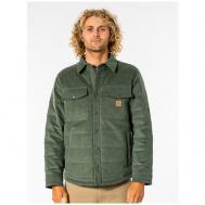 куртка  демисезонная, силуэт прямой, карманы, размер S, зеленый Rip Curl