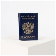 для паспорта , натуральная кожа, синий RusExpress
