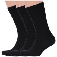 Мужские носки , 3 пары, классические, размер 25 (39-40), черный LORENZLINE