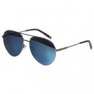 Солнцезащитные очки , авиаторы, оправа: металл, поляризационные, с защитой от УФ, серый Polaroid