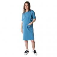 Платье , размер 46-48, голубой, синий Мамуля Красотуля