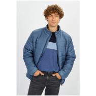 Куртка  демисезонная, силуэт прямой, карманы, манжеты, подкладка, размер 52, голубой Baon