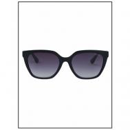 Солнцезащитные очки , бабочка, оправа: пластик, с защитой от УФ, градиентные, для женщин, черный Guess