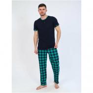 Комплект , футболка, брюки, размер 60, зеленый DTeks