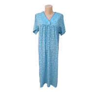 Сорочка  удлиненная, короткий рукав, трикотажная, размер 58-60, голубой Sebo