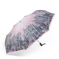 Мини-зонт , автомат, 3 сложения, розовый Fabretti