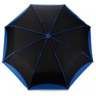 Зонт , автомат, 3 сложения, купол 100 см., 8 спиц, чехол в комплекте, синий PLANET