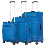 Комплект чемоданов , 3 шт., размер M, синий Verage