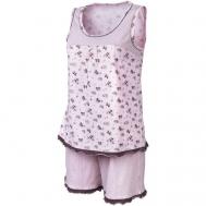 Пижама , размер 52, розовый Монотекс