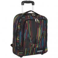 Чемодан-рюкзак , текстиль, 35 л, черный Polar