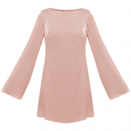 Платье , вискоза, повседневное, полуприлегающее, мини, размер M, розовый RO.KO.KO