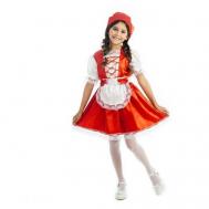 Карнавальный костюм "Красная шапочка", платье, шапочка, р. 30, рост 122 см Карнавалия Чудес