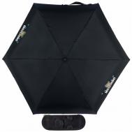 Мини-зонт , механика, 4 сложения, купол 92 см., 6 спиц, чехол в комплекте, для женщин, черный Moschino