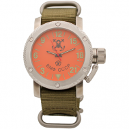 Наручные часы  Командирские Часы наручные ВМФ СССР механические 023.21, оранжевый ТРИУМФ