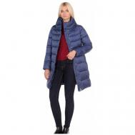 куртка   зимняя, средней длины, ветрозащитная, карманы, размер 44(50RU), синий Avi