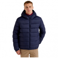 Куртка , демисезон/зима, силуэт прямой, стеганая, утепленная, подкладка, капюшон, карманы, размер XL, синий United Colors of Benetton
