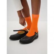 Женские носки  высокие, размер 25 (38-40р), оранжевый Уста к устам