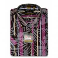 Рубашка , размер 48/L/170-178/42 ворот, розовый Маэстро