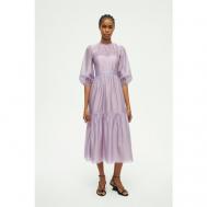 Платье , вечернее, прилегающее, миди, размер 44, фиолетовый Shi-shi