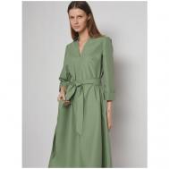 Платье , повседневное, классическое, прилегающее, макси, размер L, зеленый ZOLLA