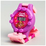 Наручные часы " Girl" - розовые наручные электронные часы с ремешком-конструктором, розовый PAW PATROL