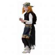 Карнавальный костюм баба-яга, на рост 122-134 см, 5-7 лет,  1126-бока Бока