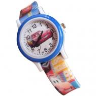 Наручные часы кварцевые, корпус пластик, ремешок силикон, голубой Мэбо