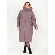 куртка   зимняя, силуэт прямой, размер 68, фиолетовый Karmelstyle