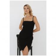 Платье , мини, подкладка, размер 44, черный LookLikeCat