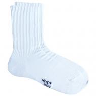 Носки  унисекс , 1 пара, высокие, износостойкие, вязаные, нескользящие, размер 41-45, белый MOGZY