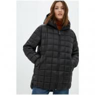 Куртка  , демисезон/зима, средней длины, силуэт прямой, капюшон, карманы, манжеты, подкладка, размер 44, бежевый Baon