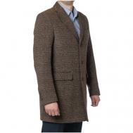 Пальто  демисезонное, размер 52/170, коричневый Truvor