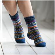 Носки , размер 38-40, красный, желтый, синий, розовый, коричневый, бежевый Бабушкины носки
