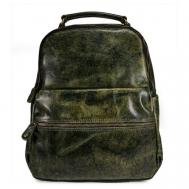 Рюкзак , натуральная кожа, зеленый Bruno Rossi