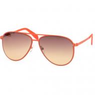 Солнцезащитные очки , авиаторы, оправа: металл, с защитой от УФ, градиентные, устойчивые к появлению царапин, оранжевый Calvin Klein