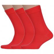 Мужские носки , 3 пары, классические, размер 25 (39-40), красный LORENZLINE