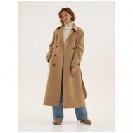 Пальто  демисезонное, шерсть, кашемир, средней длины, размер L, бежевый 23.05 Atelier