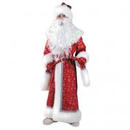 Карнавальный костюм «Дед Мороз», плюш, пальто, рукавицы, шапка, р. 32, рост 128 см Batik