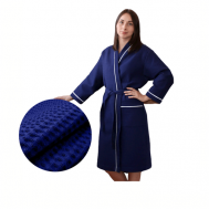 Халат  средней длины, длинный рукав, , размер 56, фиолетовый, синий Nova Home Textile
