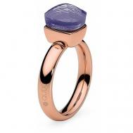 Кольцо , размер 15.9, золотой, фиолетовый Qudo