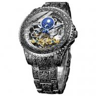 Наручные часы  Изысканные мужские наручные механические часы скелетоны с автоподзаводом, серебряный FORSINING