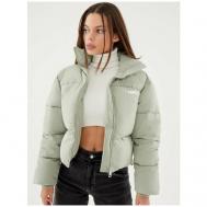 куртка   зимняя, укороченная, подкладка, размер S, зеленый Feelz