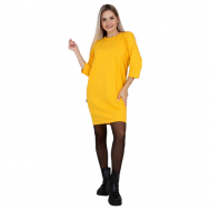 Платье , размер 48, желтый Elena Tex