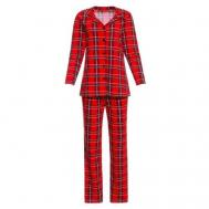Пижама , размер 52/54, красный KAFTAN