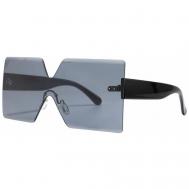 Солнцезащитные очки , квадратные, ударопрочные, с защитой от УФ, для женщин, черный Нет бренда