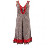 Платье , размер 44, коричневый, красный LA PASTEL