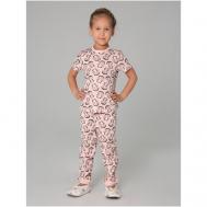 Пижама  для девочек, брюки, размер 92, розовый Белый Слон
