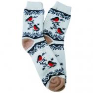 Термоноски , размер 37-40, белый, бежевый Рассказовские носки