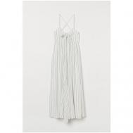 Платье , вискоза, свободный силуэт, подкладка, размер 4, белый H&M