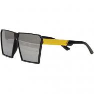 Солнцезащитные очки , квадратные, оправа: пластик, складные, с защитой от УФ, черный Медов